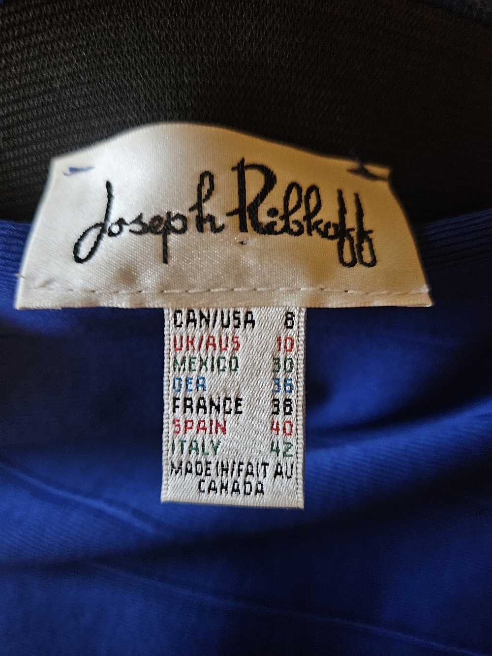 Joseph Ribkoff Royal Blue Bandage Skirt - Picture 3 of 3